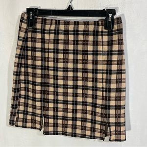 SHEIN‎ Mini Skirt Brown Stretch Size M